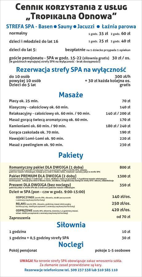 לינה וארוחת בוקר Falkowo Tropikalna Odnowa מראה חיצוני תמונה